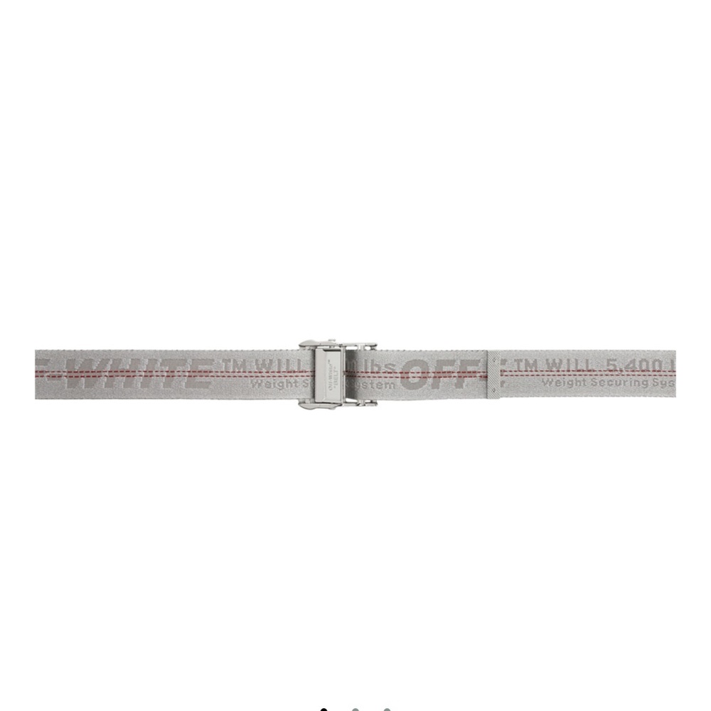 Off-White classic industrial silver belt